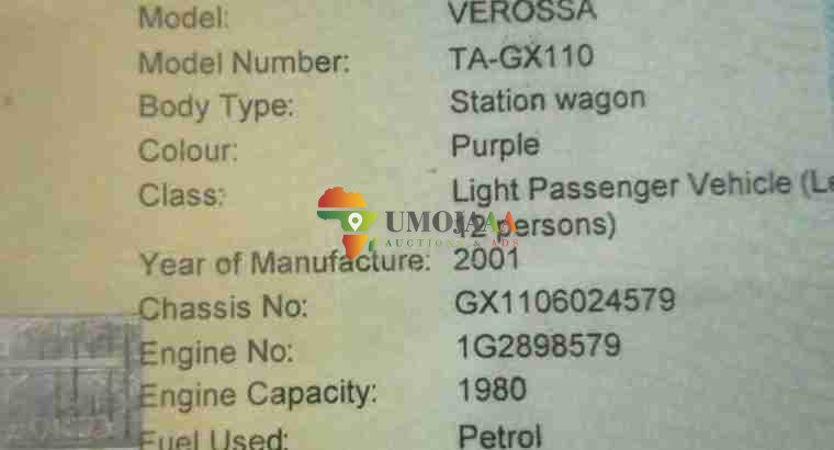 TOYOTA VEROSA FOR SALE IN DAR ES SALAAM