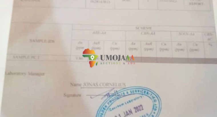 LE TERRAIN D’EXPÉRIENCE D’OR À VENDRE À RUKWA NKASI, TANZANIE