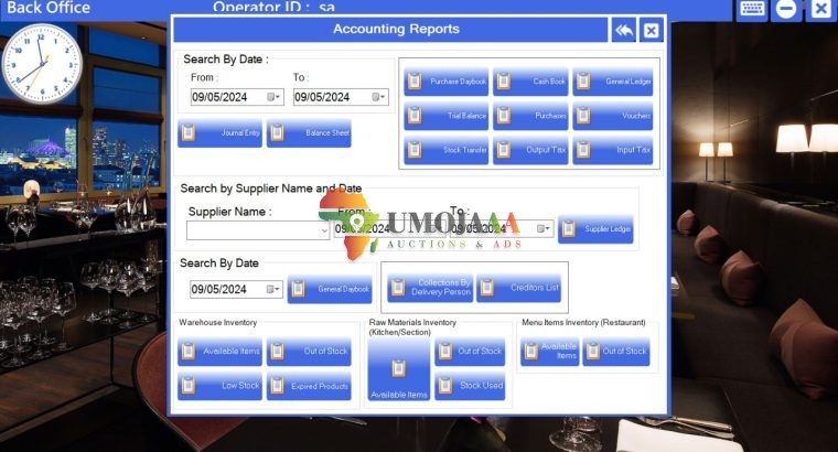 Programu ya Kusimamia Mgahawa na code yake inauzwa