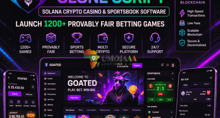 Goated Clone Script | Solana Crypto Casino Software